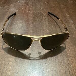 Oakley Plantiff Gold Aviator Sunglasses